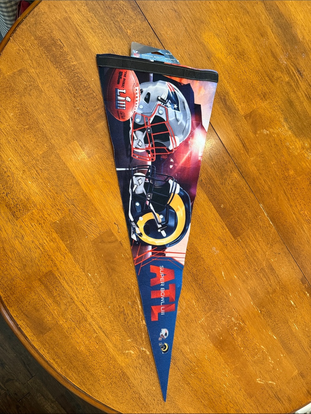 NFL Super Bowl Pennant - Blue, Red, Yellow, Black